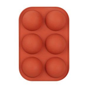 6-Cavity Round Silicone For Bombs Medium Semi Sphere Silicone Mold Baking